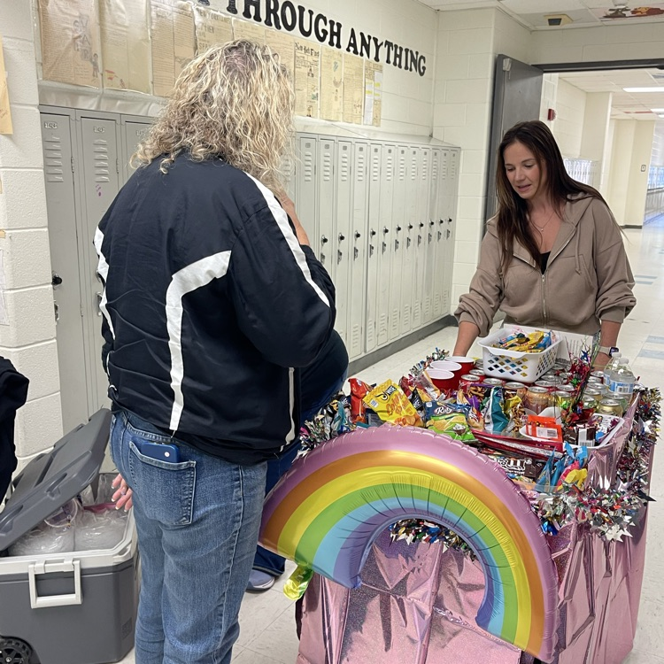 teacher using treat cart