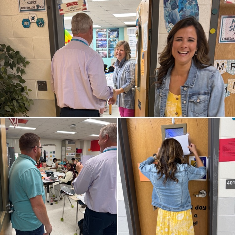 administration delivering gifts to teachers