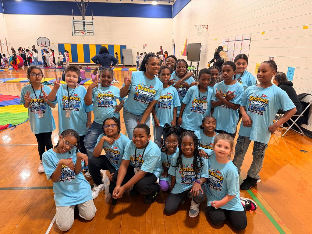 students and staff enjoying indoor Field day activities