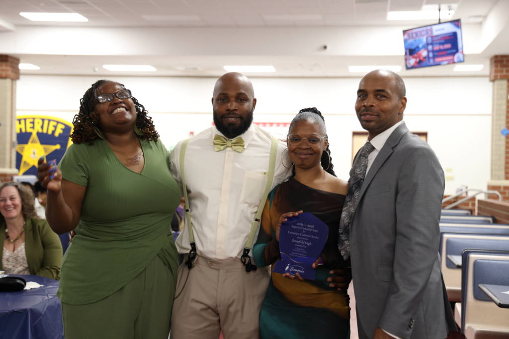Custodians receive awards at the Custodial banquet