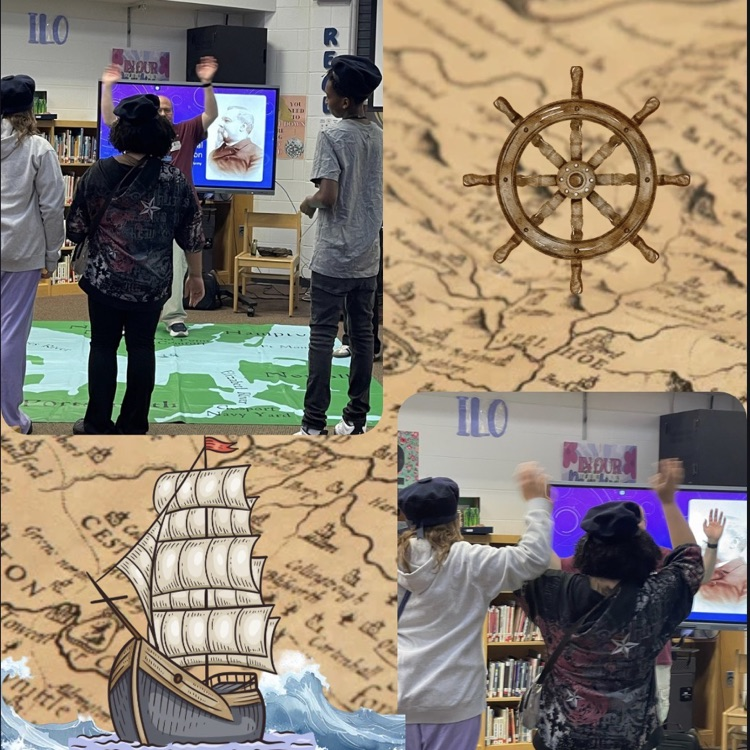 Navy museum working with students 