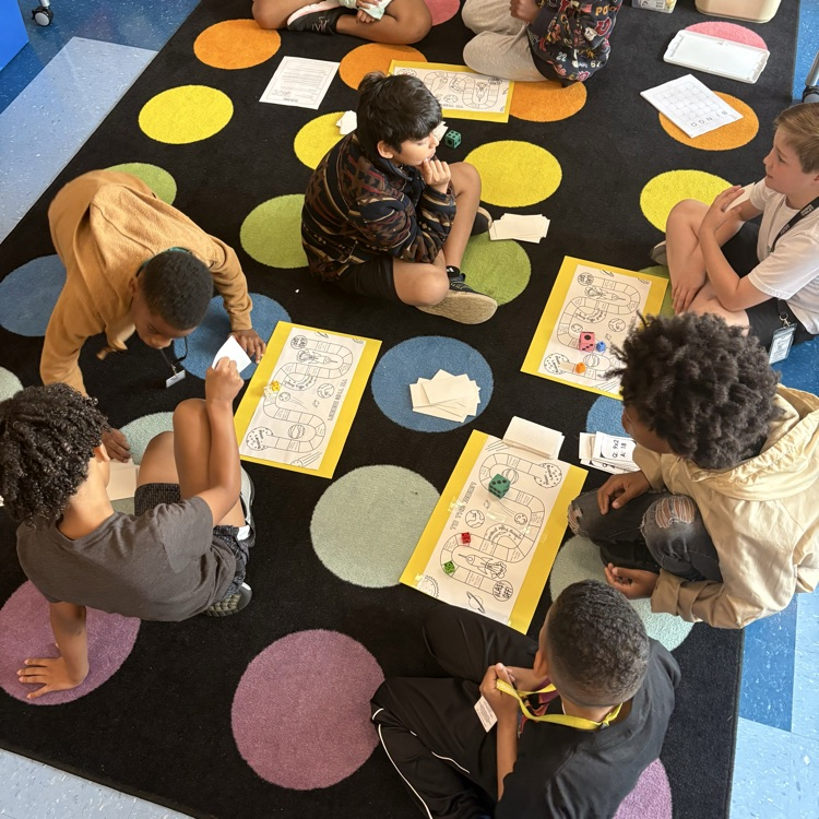 3rd graders playing a multiplication game!