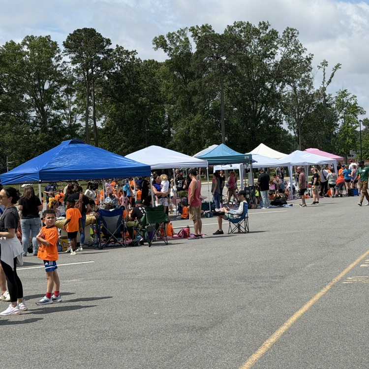 Classroom tents lined up for end of year parties