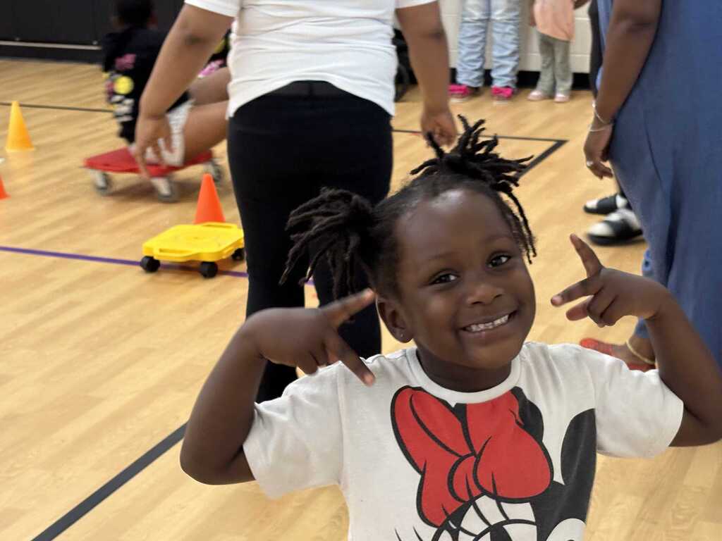 Student smiling for camera