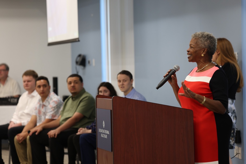 Project search graduate celebrates graduation with speech