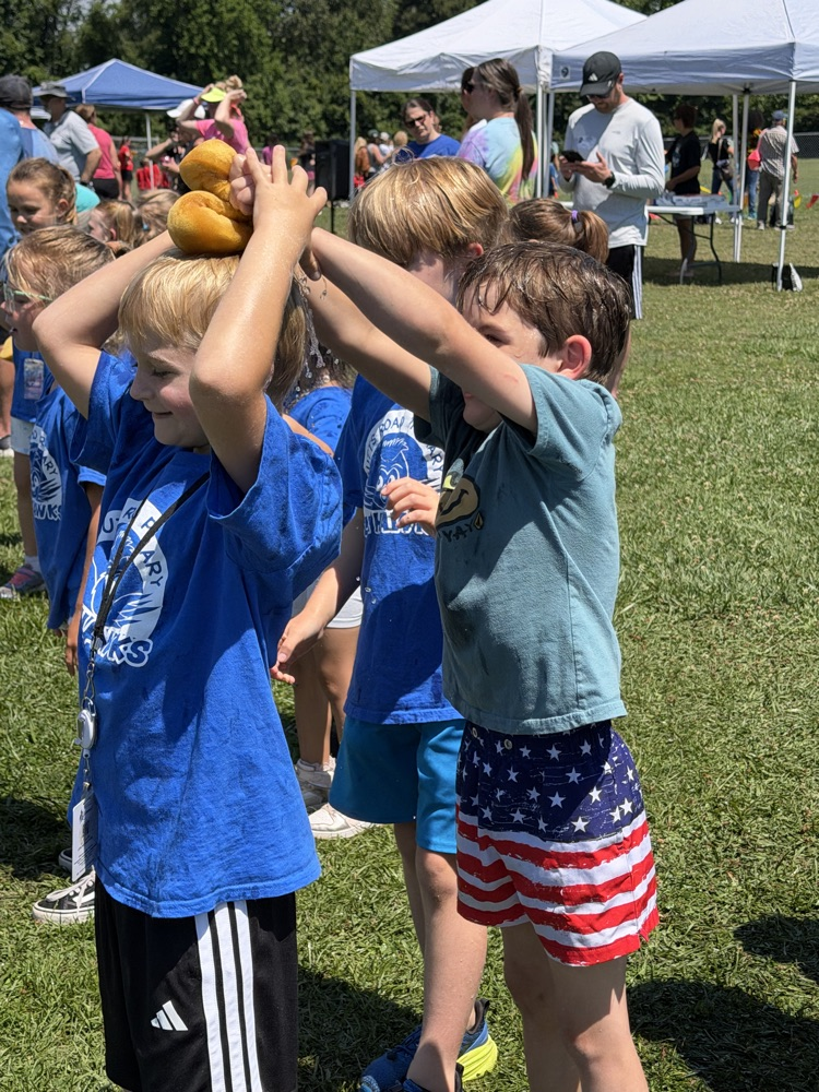 children playing water games