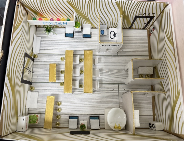 nail tech 3D salon design project