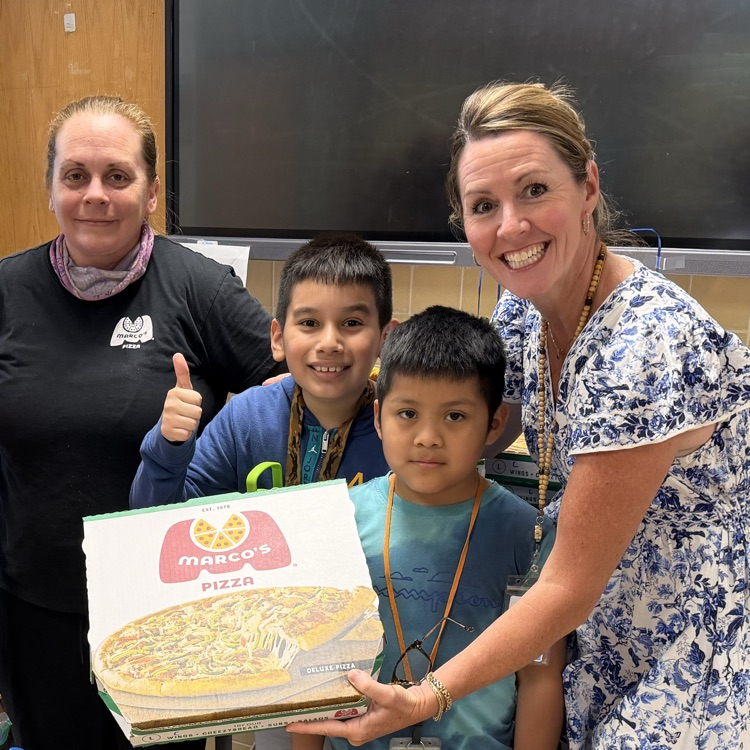 Marcos pizza donated pizza to our English Language Learners!