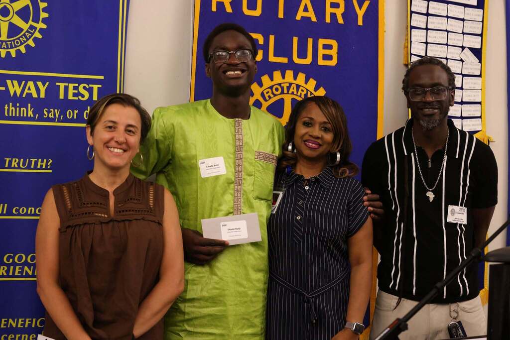 Students and Adults celebrate the Chesapeake Rotary Scholarship