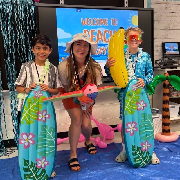 Beach Spirit Day Photo of students in class