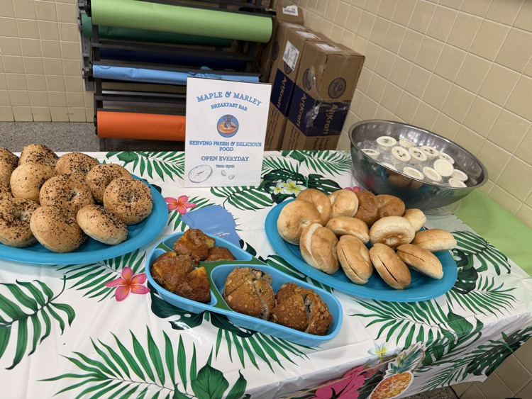 food table for scholarship winners