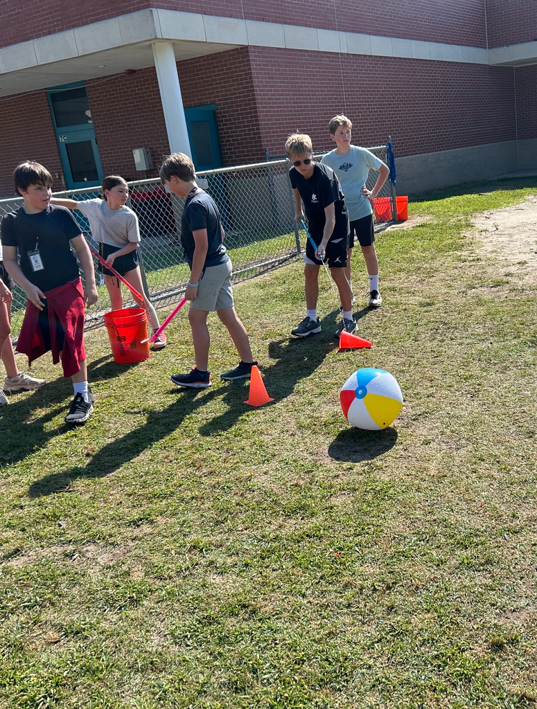 5th grade students playing games at field day