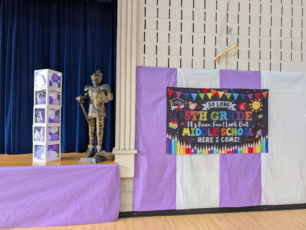 balloons, Knight, and 5th grade banner