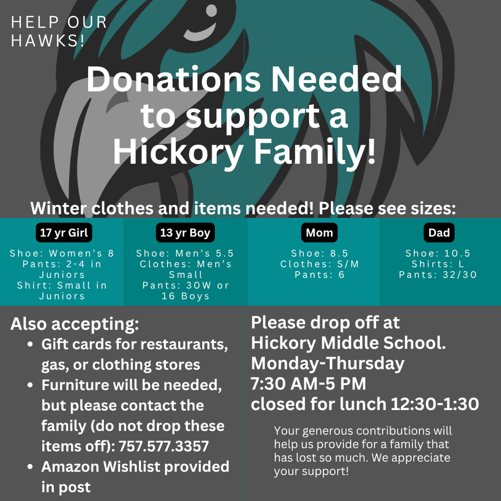 decorative image of Hawk and all the information needed to help a family who lost everything in a fire
