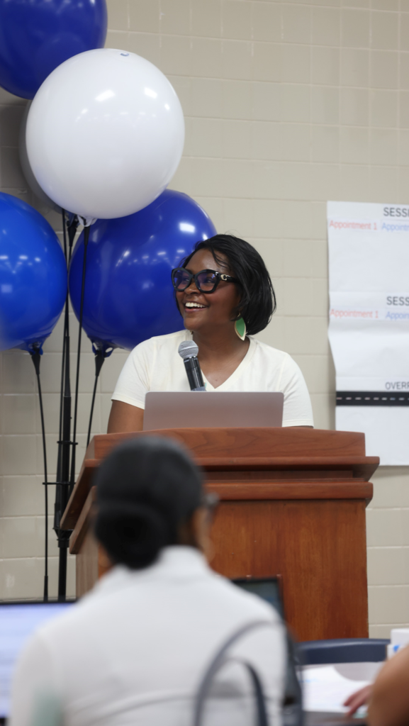 Division leader presenting at LaunchPad.