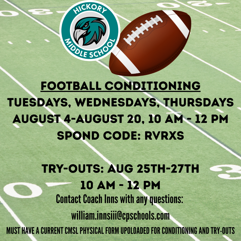 Hickory Middle football information