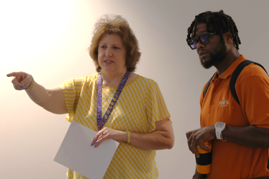 CPS Employees converse with outside vendors at the Job vendor fair