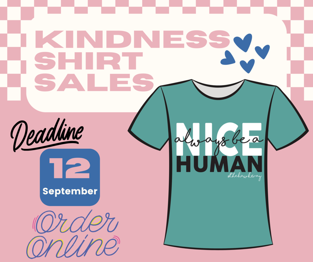 Decorative image to announce our kindess shirt sale