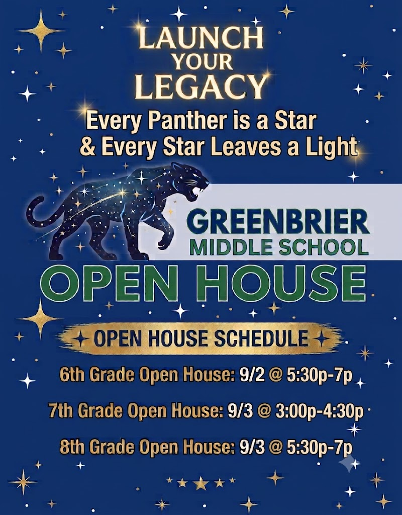 ⭐Greenbrier Middle Open House ⭐