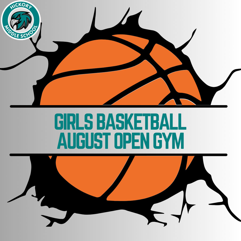 decorative image to announce girls basketball open gym