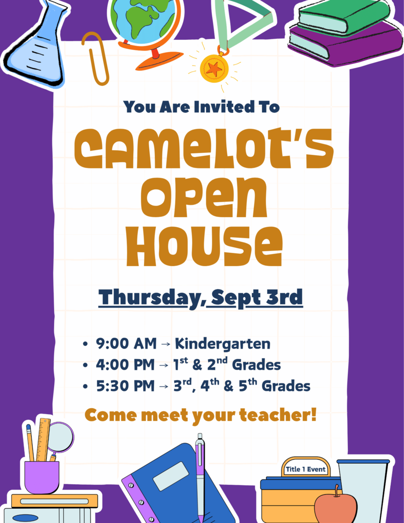 camelot's open house flyer
