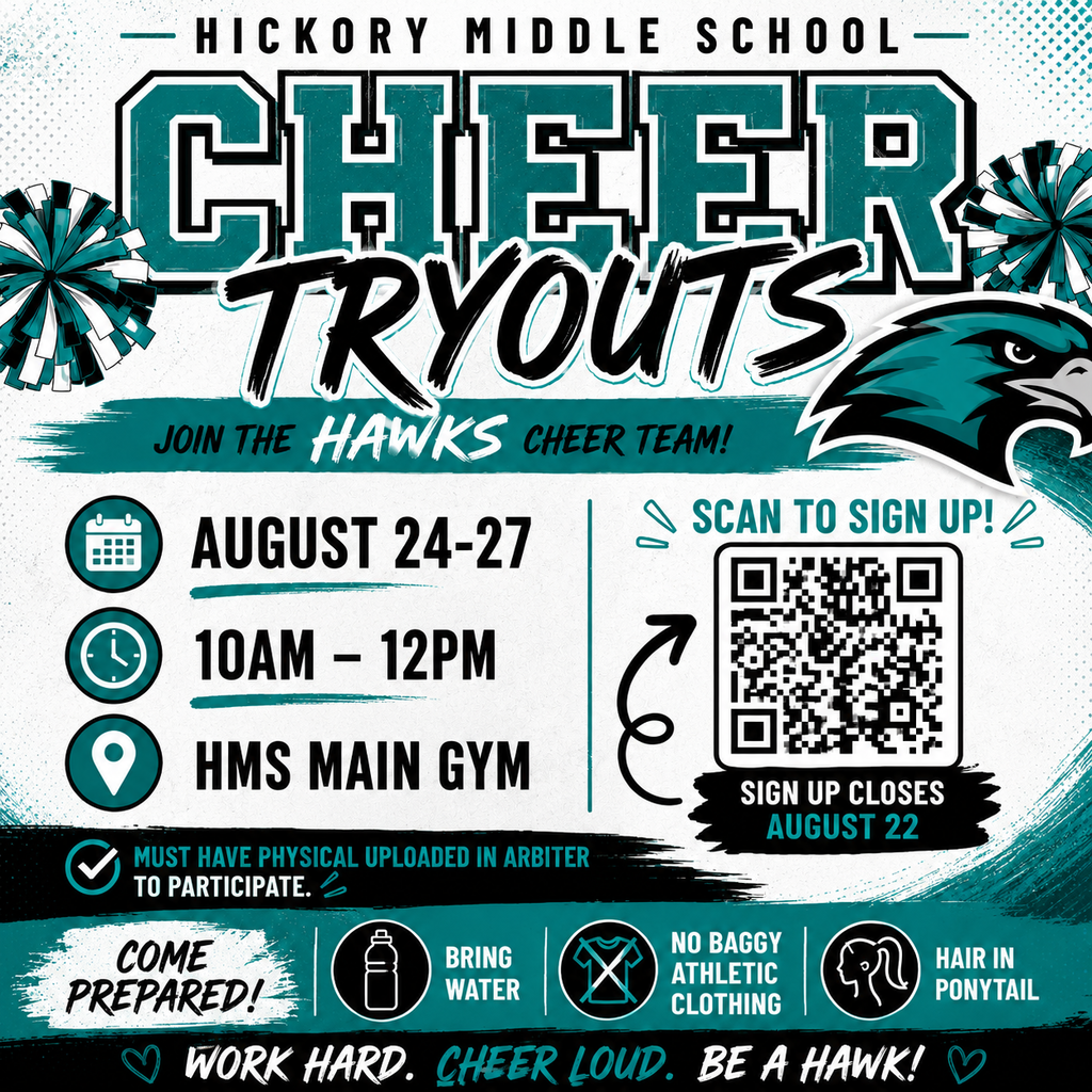 decorative images announcing cheer try-outs