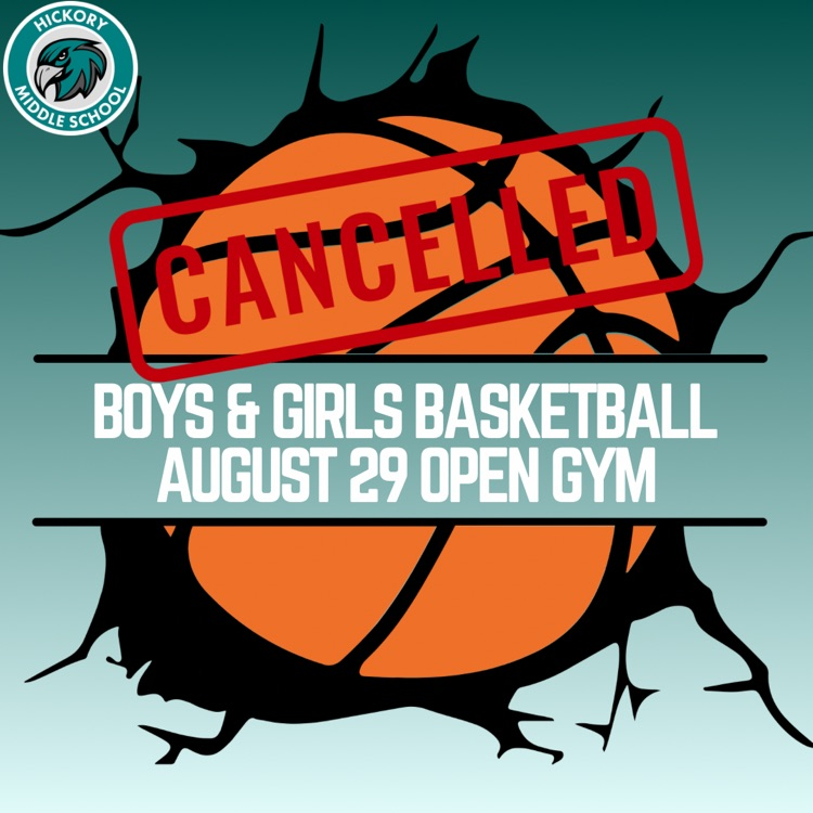 decorative image to announce cancellation of open gym on Aug 29