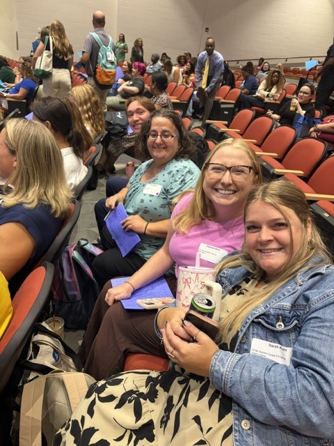 Our new teachers in the auditorium at the New Teacher Orientation