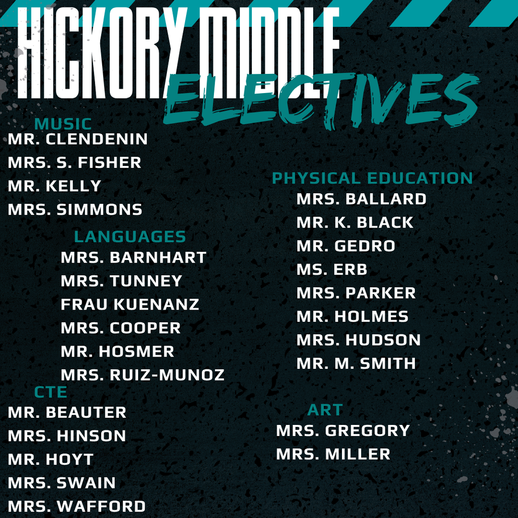 list of teacher names by team or department