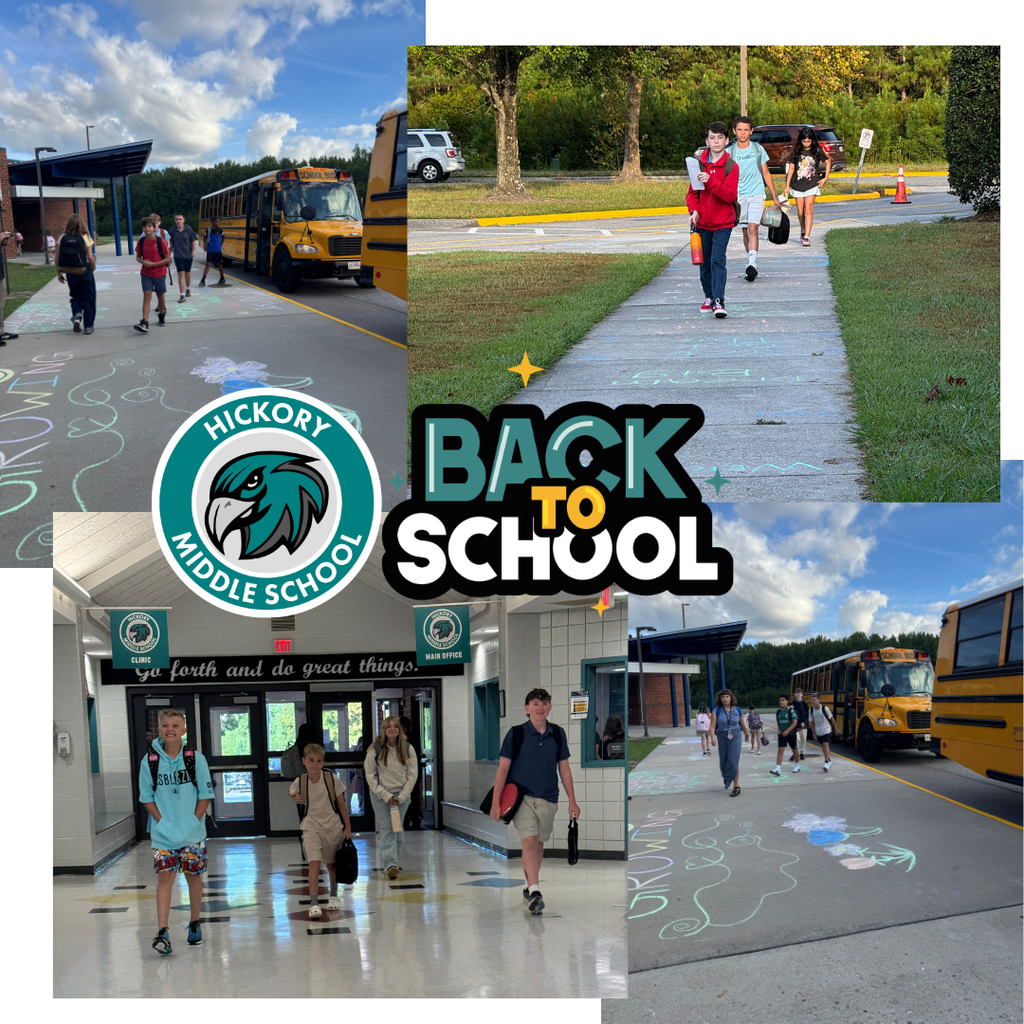 images of students walking into our building on the first day of school