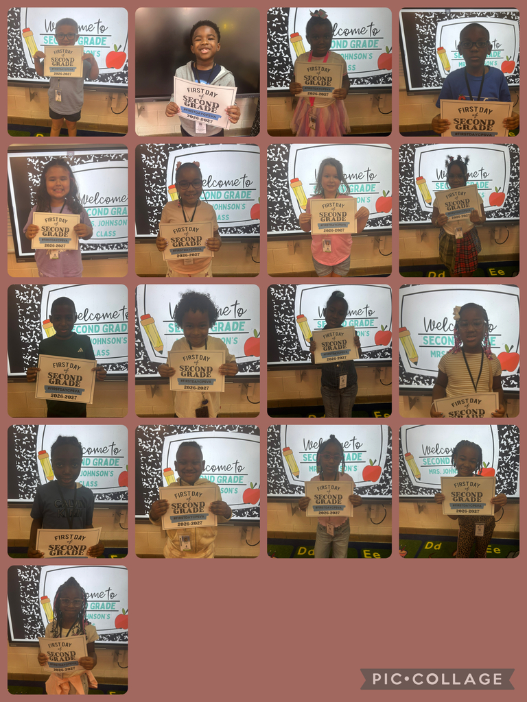 second grade first day of school picture collage