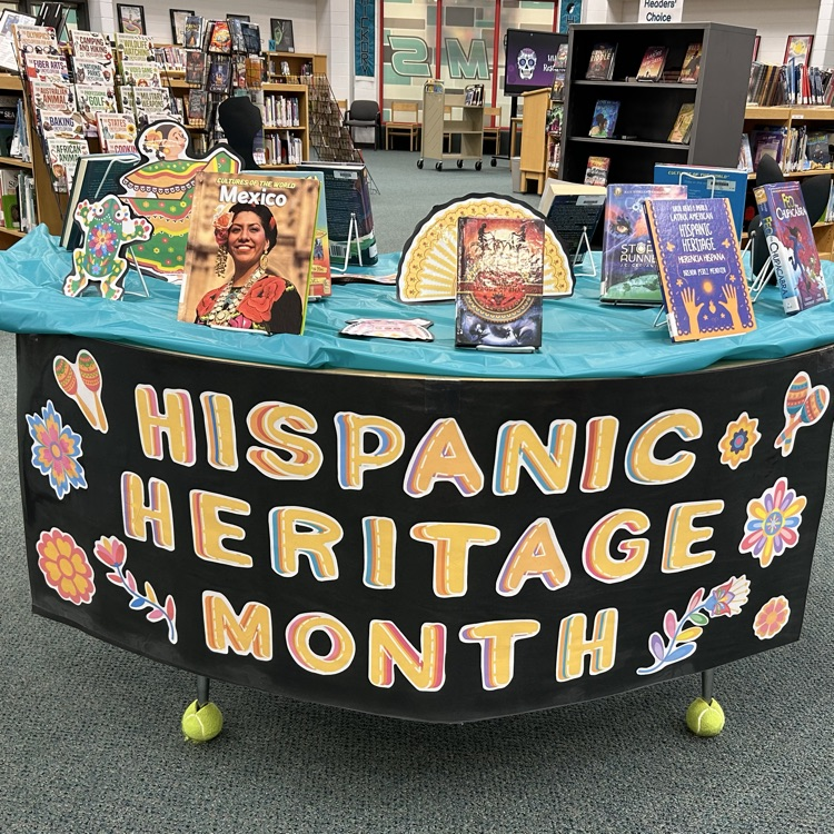 a display featuring Hispanic heritage month