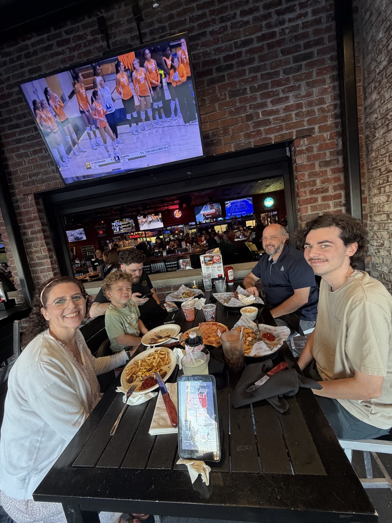 family enjoying dinner at Bubba's 33