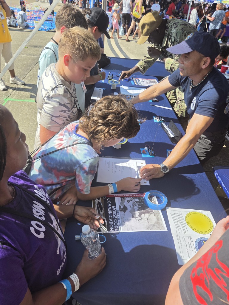 students engaged at NAS Oceana Air Show