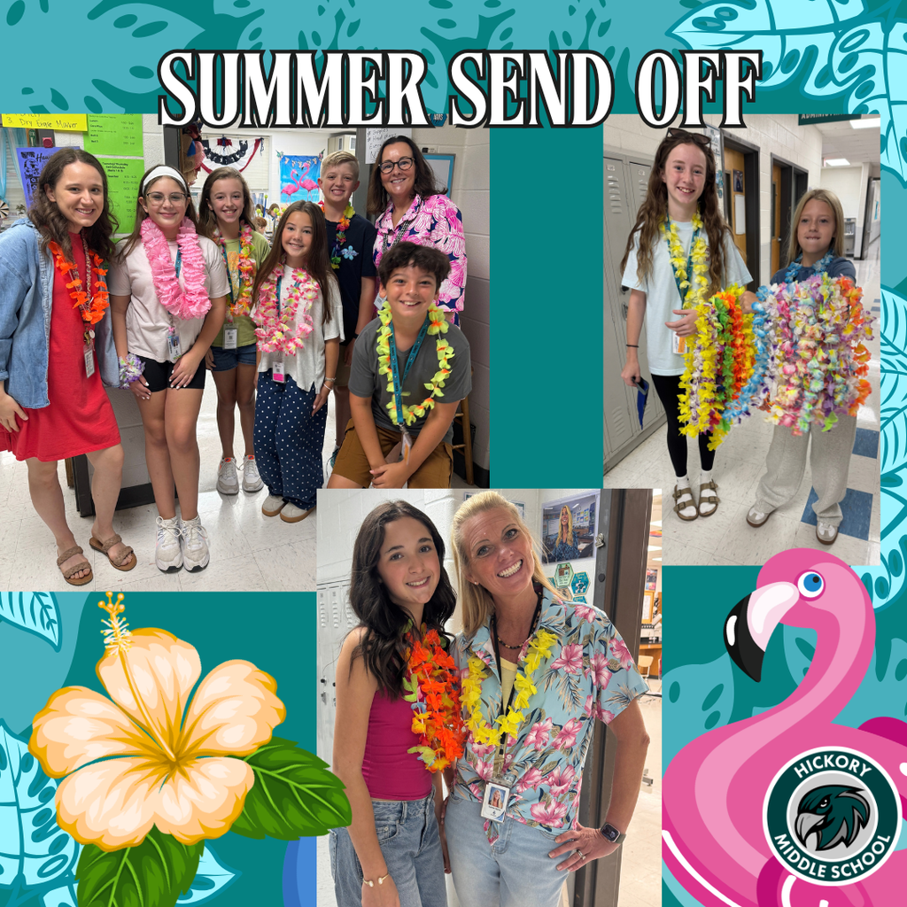 Staffulty and students in hawaiian shirts and leis