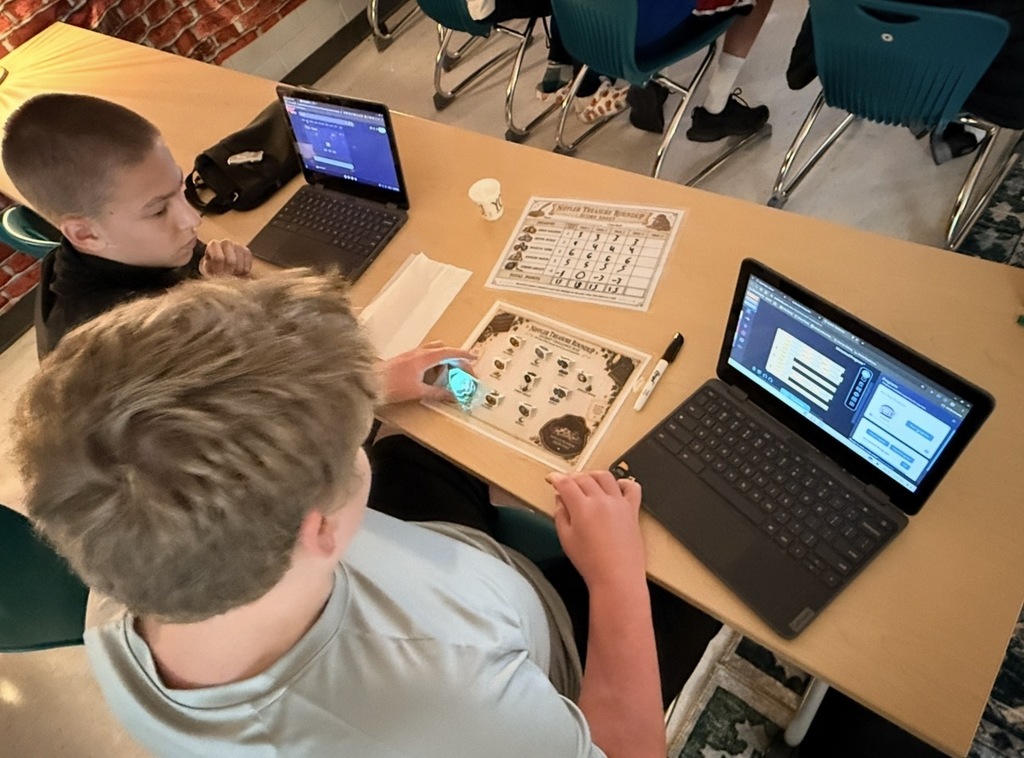 students happily working on the challenge