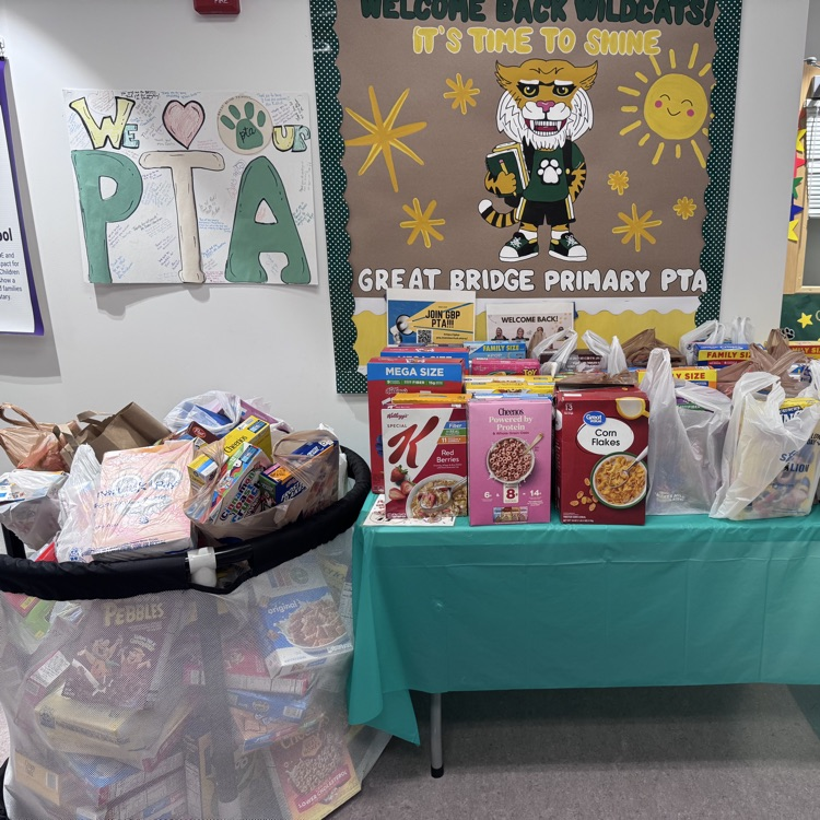 a picture of all the cereal our students have brought in for the cereal wars