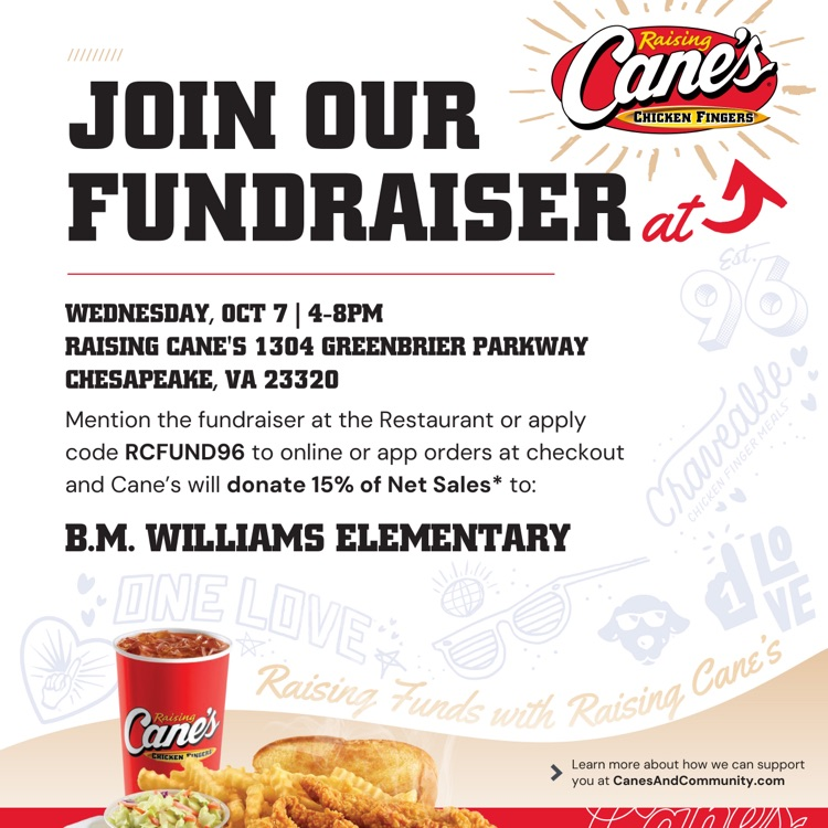 Raising Canes Fundraiser Flier Graphic in English