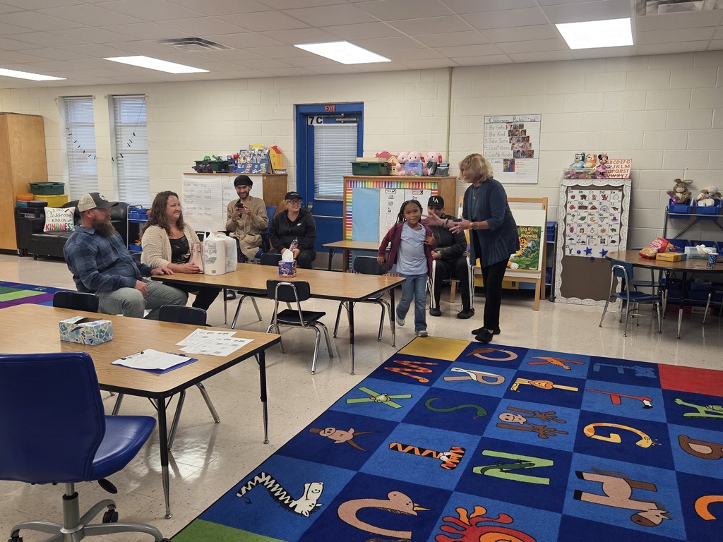 Mrs. Brickhouse and families at Open House