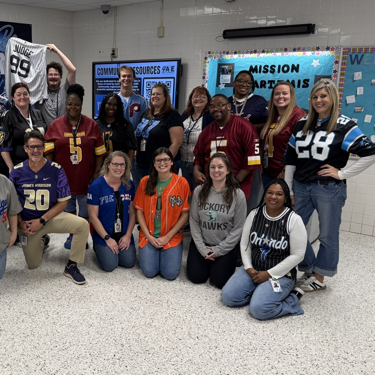 Staff all in their jerseys for jersey day! 