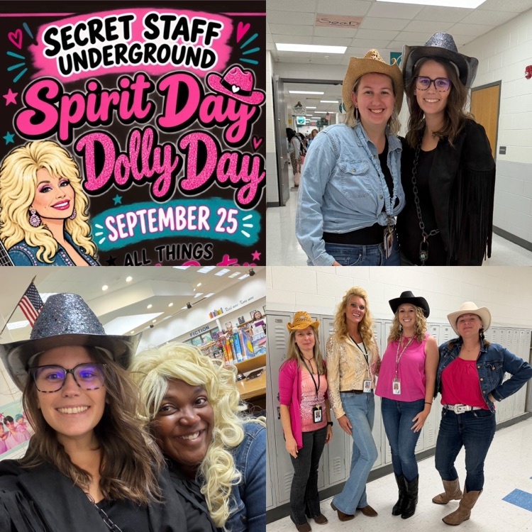 staffulty members dressed up as Dolly Parton