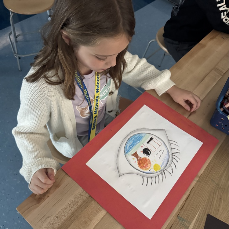 students expressing themselves while drawing