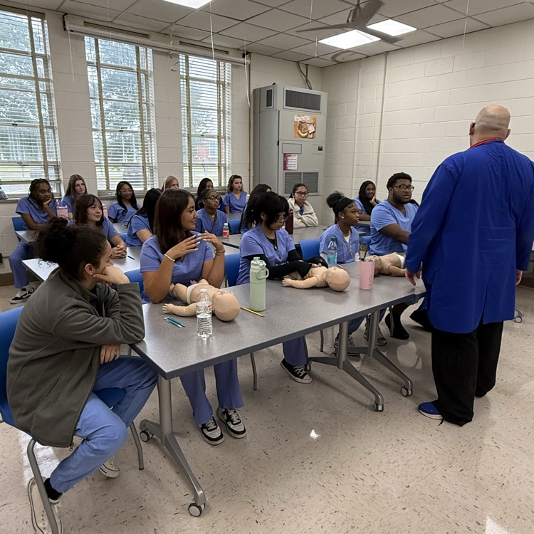 cpr training with Mr. Bernstein