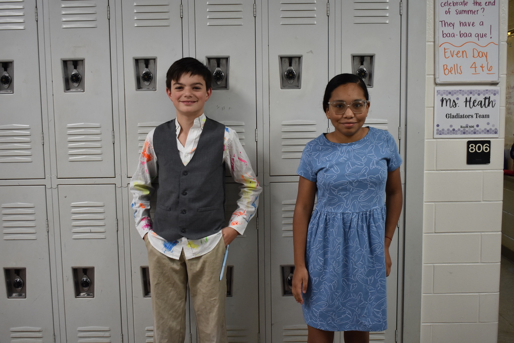 Students and teachers dressed to impress