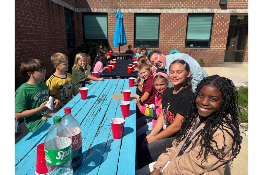 September Students of the Month proudly pose for photos as they are recognized for S.O.A.R.ing and demonstrating positive choices, kindness, responsibility, and hard work at BRI.