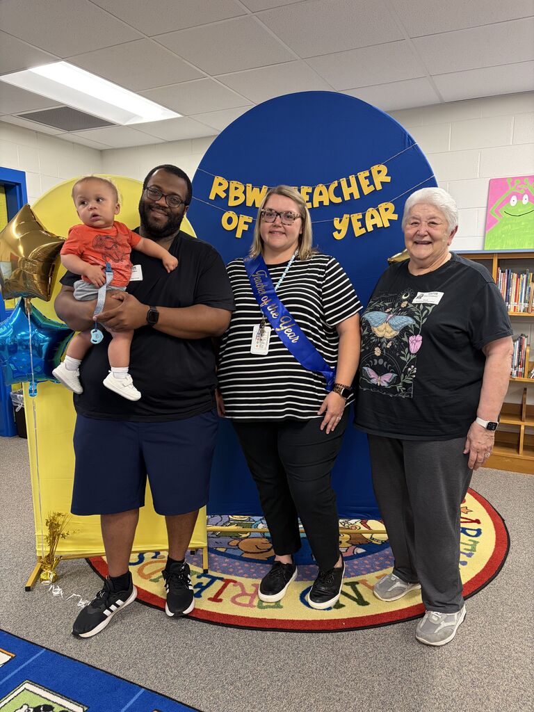 Ms. Congelton and her family at Teacher of the Year Celebration