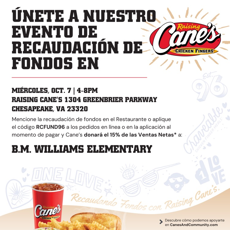 canes fundraiser flier in Spanish