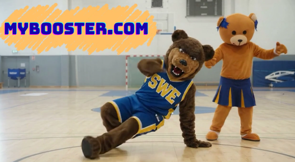 image of two mascots and the text mybooster.com