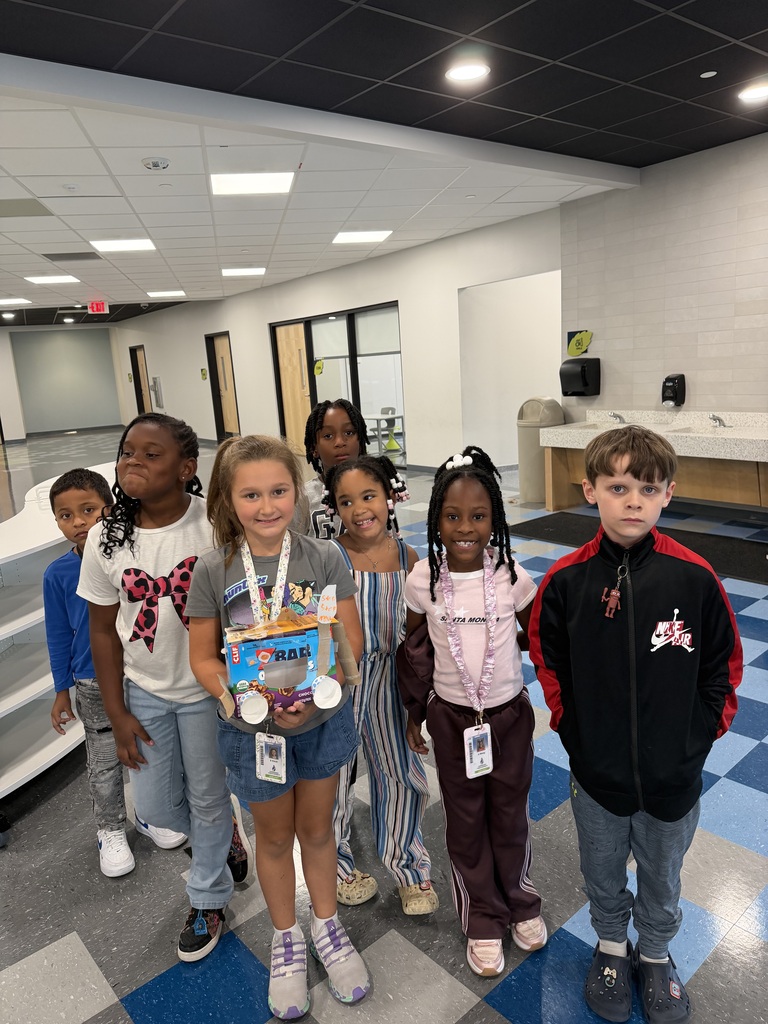 Students showing their project
