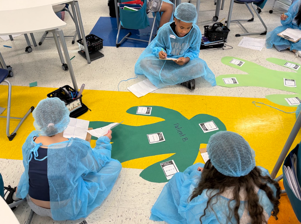 students working on order of operations- operating on the Math